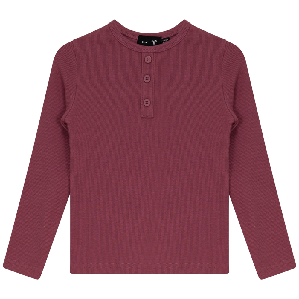 Rib Basic Henley Top