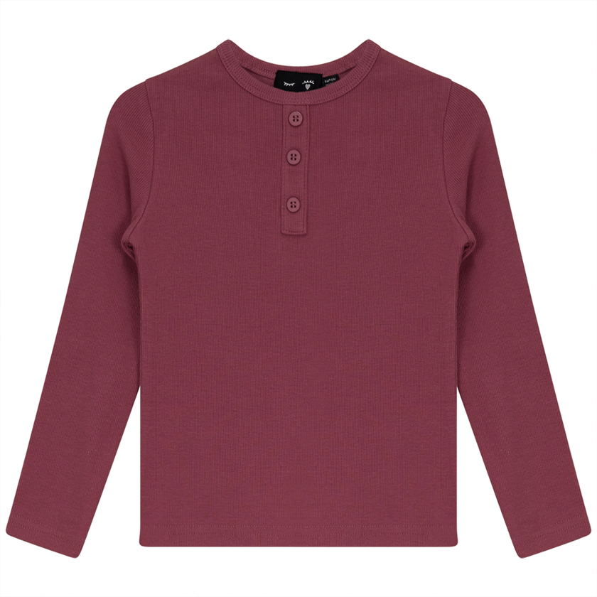 Rib Basic Henley Top