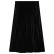 Accordian Pleated Velour Short Skirt