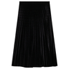 Accordian Pleated Velour Short Skirt