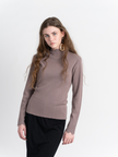 Wave Bottleneck Knit Sweater