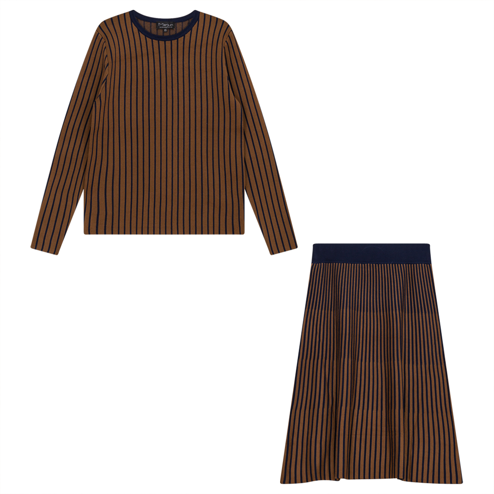 Ribbed Knit 2 PC Midi Set