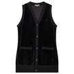 Midi Velour Vest Cardigan