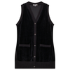 Midi Velour Vest Cardigan