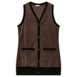 Midi Velour Vest Cardigan