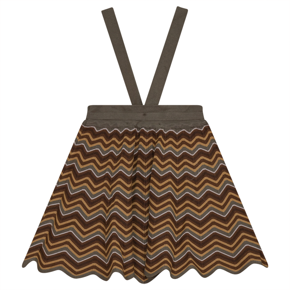 Zig Zag Skirt Skirt With Straps