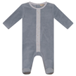 White And Gold Stars Print Velour Onesie