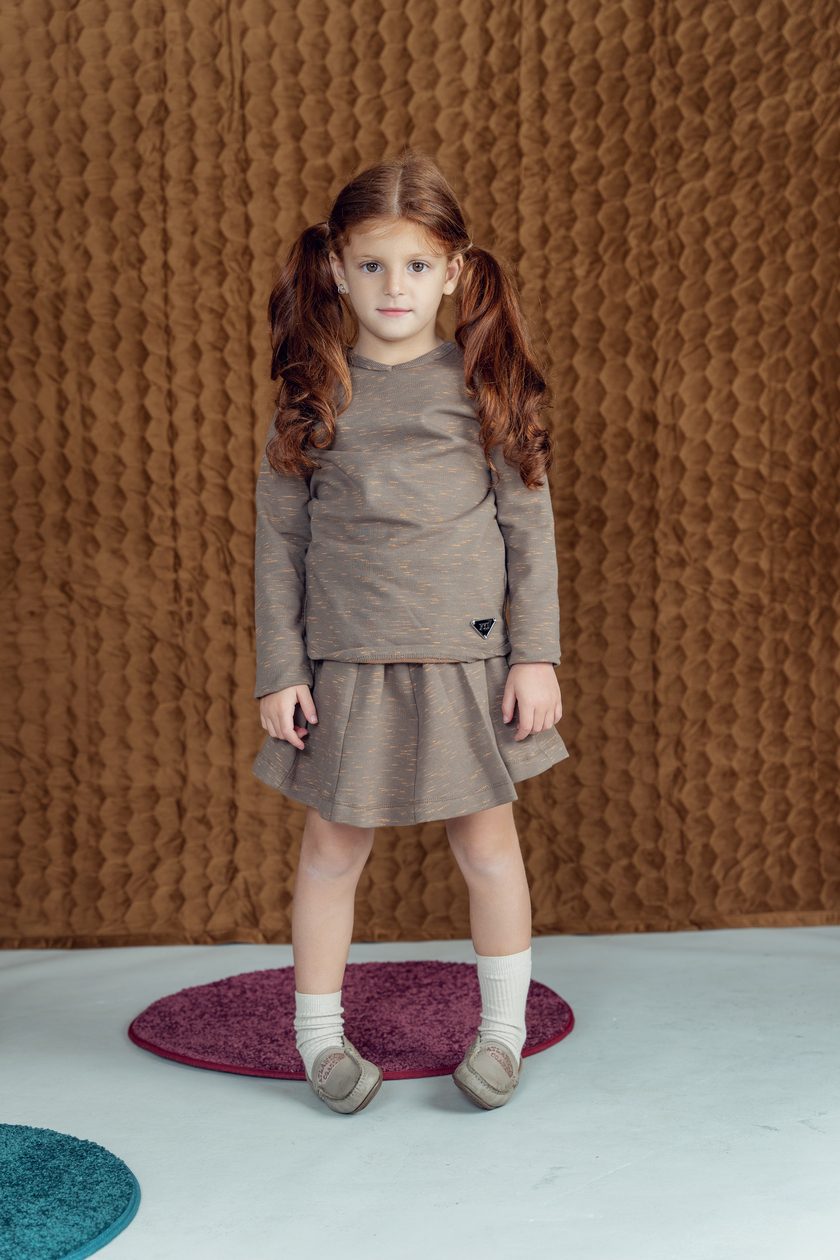 Paneled Stretch Mix Skirt