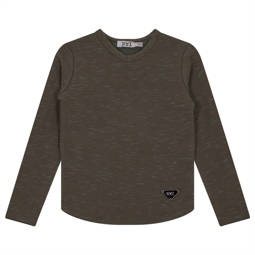 V-Neck Stretch Mix Top