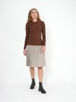 Jersey Kint Pleated Skirt