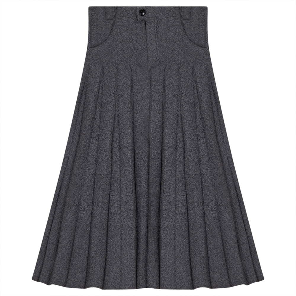 Pleated Knit Skirt