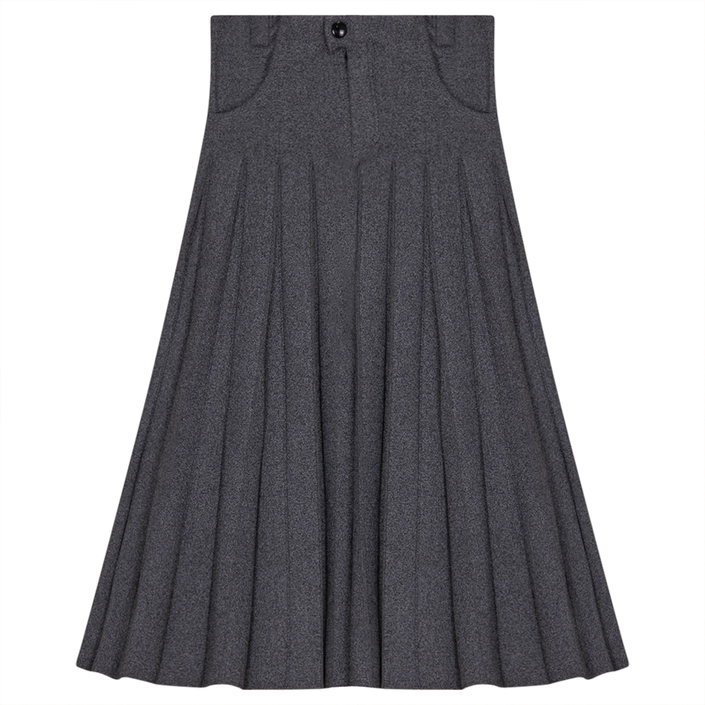 Pleated Knit Skirt