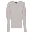 Rib Knit Top With Puff Sleeves