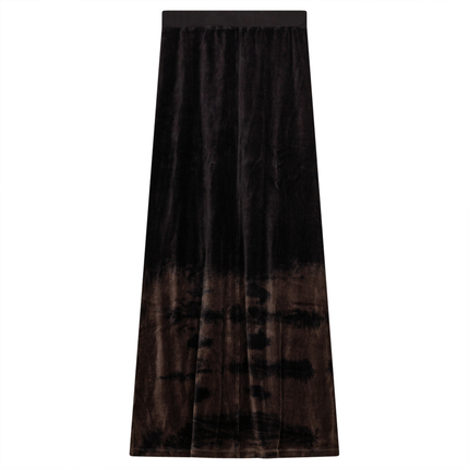 Tie Dye Cotton Velour Long Flare Skirt