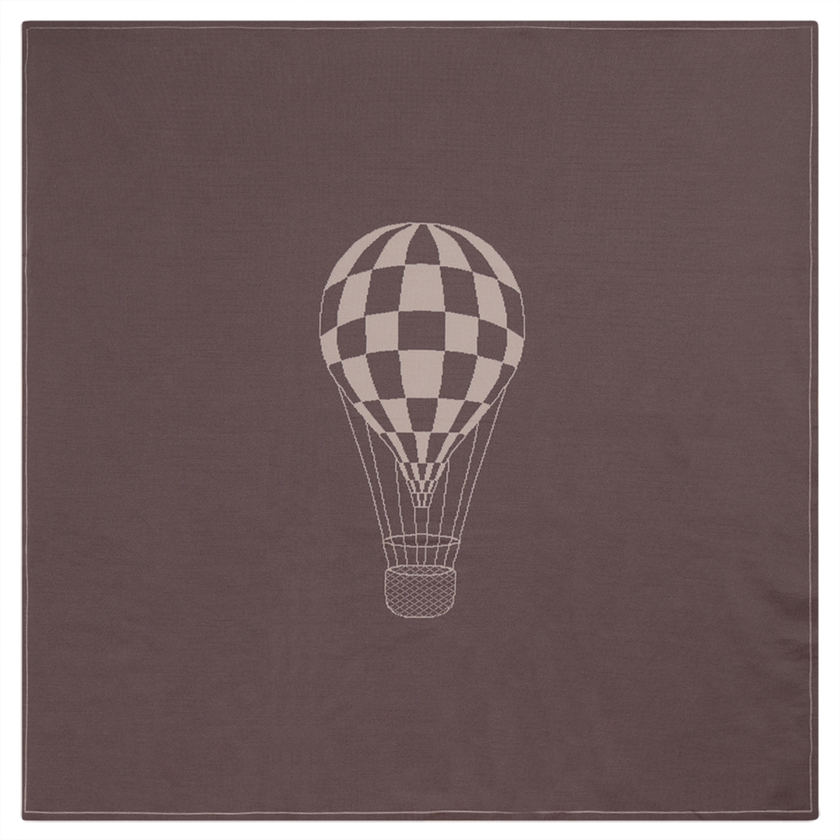 Knit Checkered Hot Air Balloon Blanket
