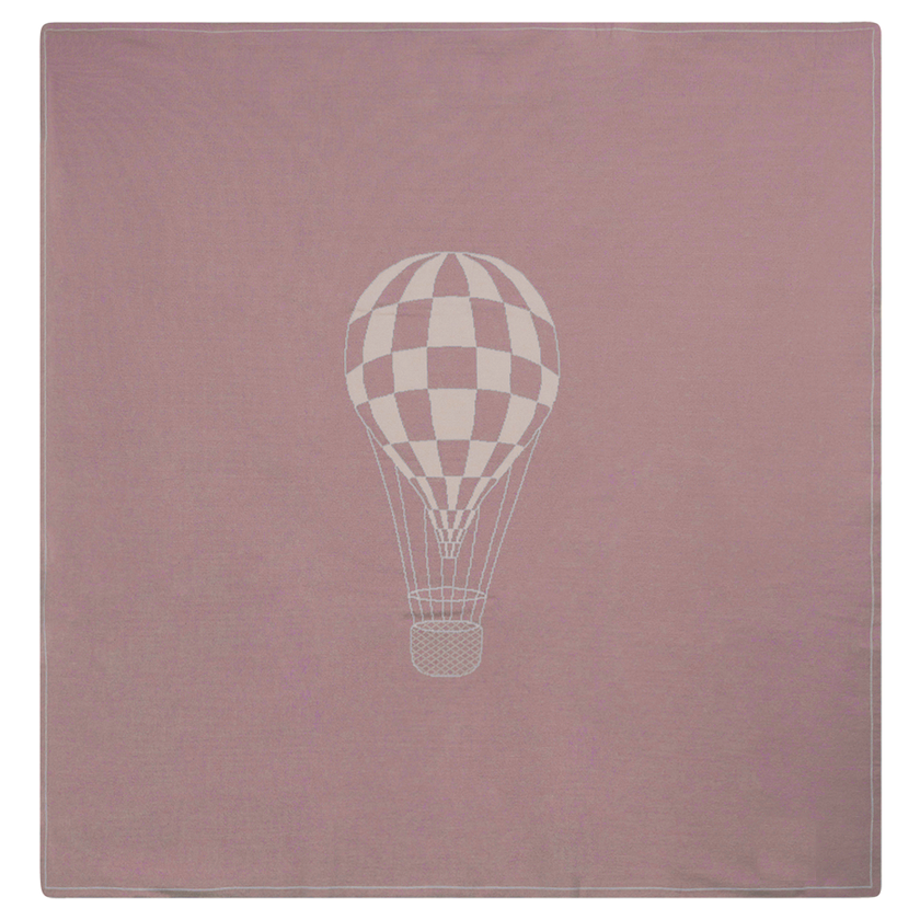 Knit Checkered Hot Air Balloon Blanket