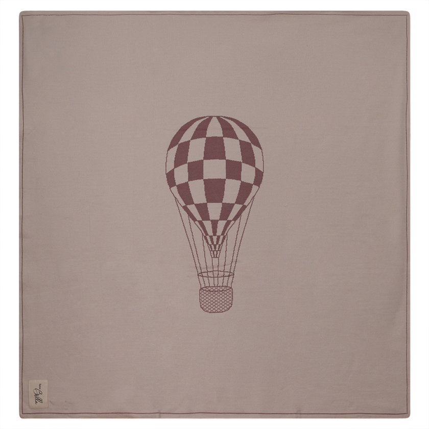 Knit Checkered Hot Air Balloon Blanket