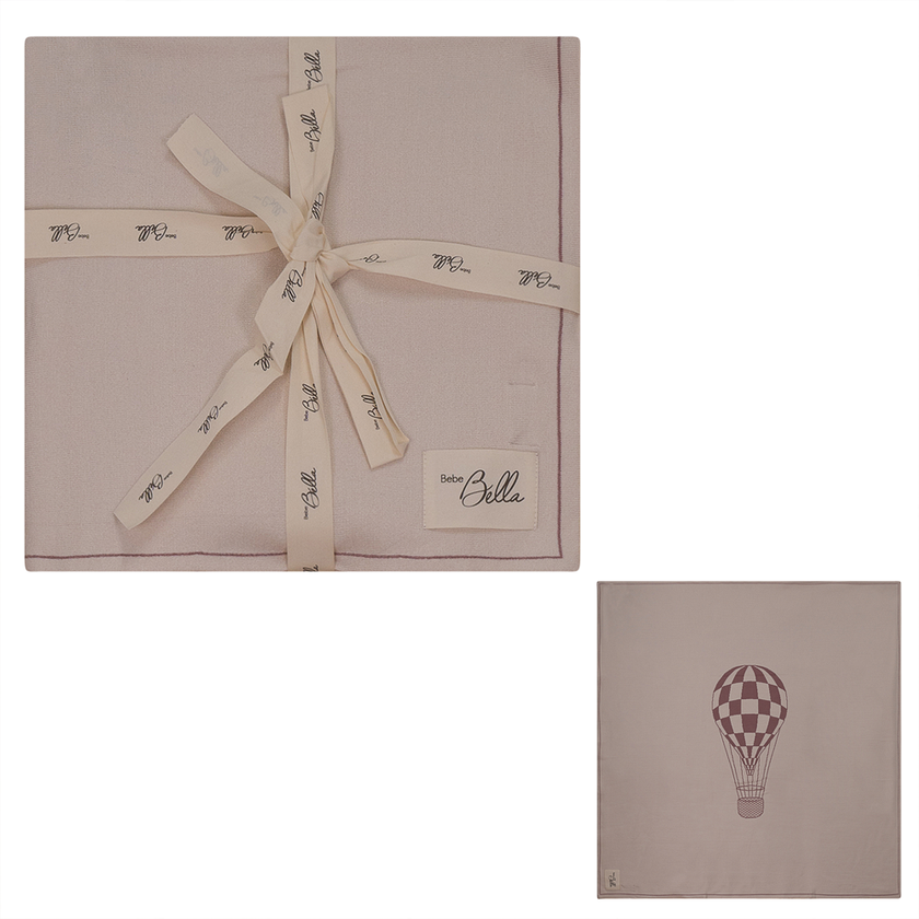 Knit Checkered Hot Air Balloon Blanket