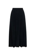 Pleated Knit Maxi Skirt