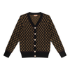 Sweater Knit With Diamond Design Cardigan