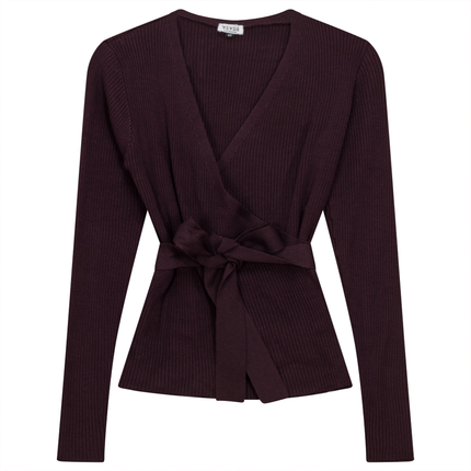 Ribbed Knit Wrap Top