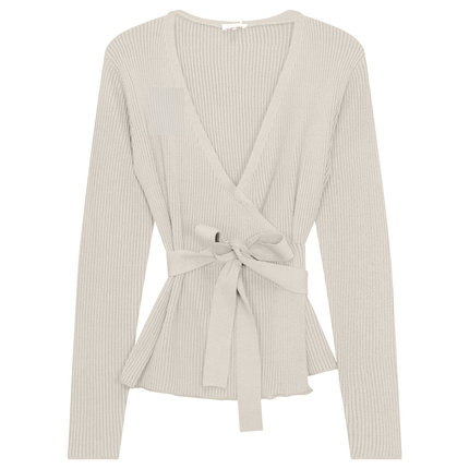 Ribbed Knit Wrap Top