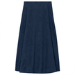 Suede A-Line Midi Skirt