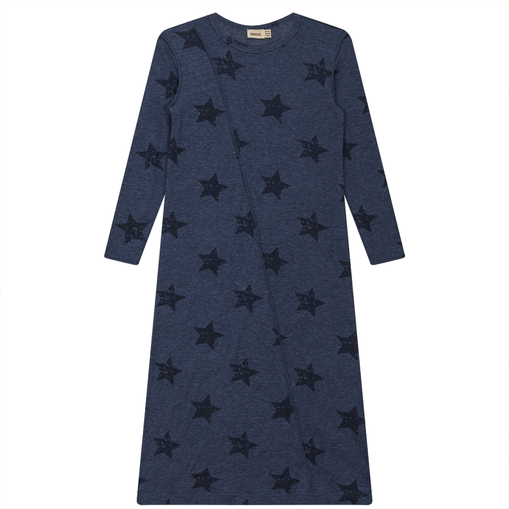 Distressed Stars Print Dress