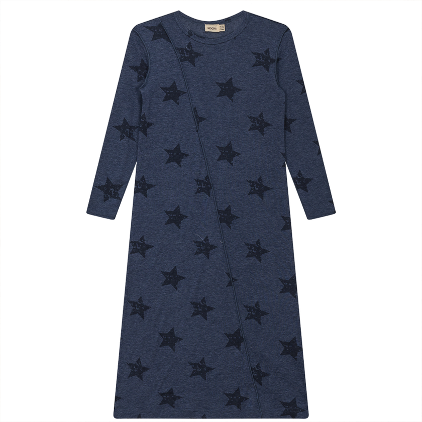Distressed Stars Print Dress