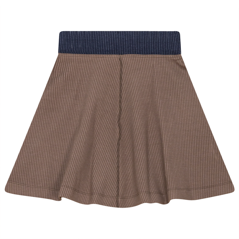 Ribbed Flare Skirt