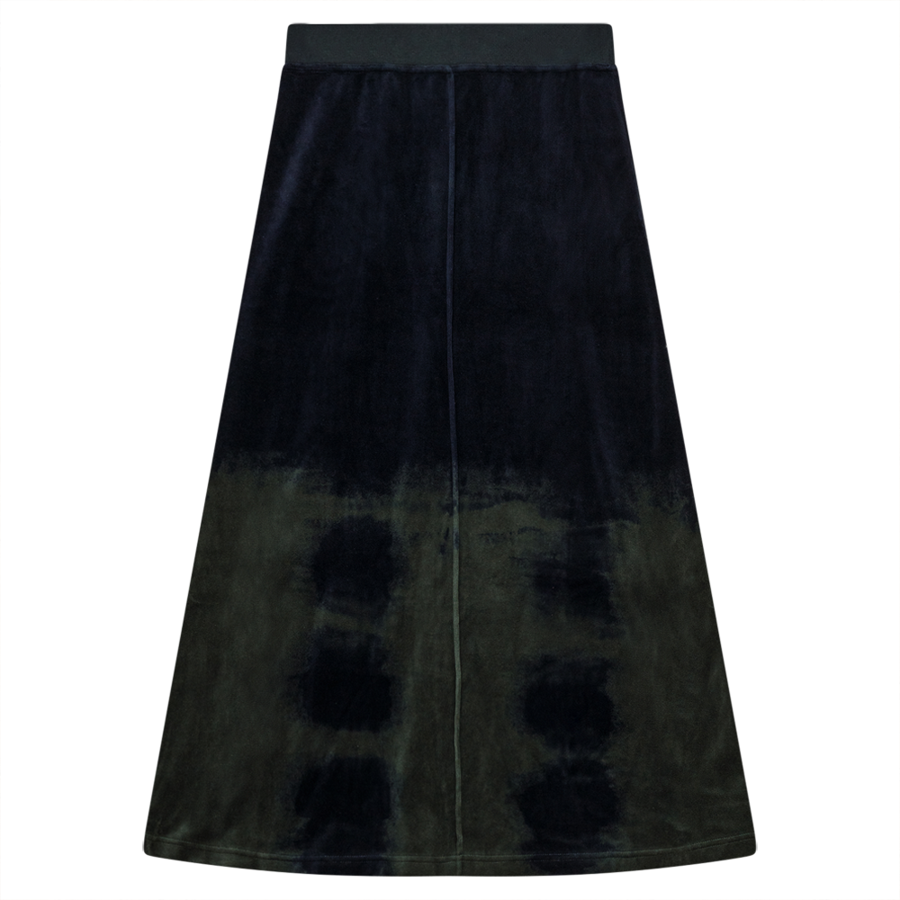 Tie Dye Cotton Velour Skirt