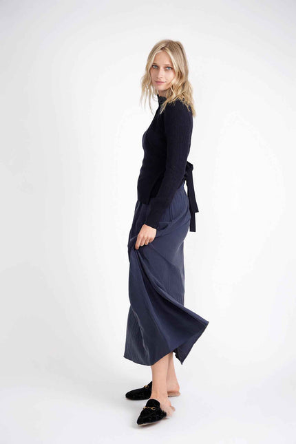 Square Knit Wrap Top