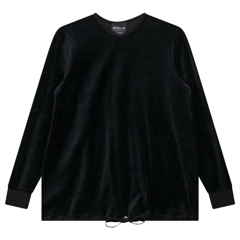 Maternity V-neck Velour Bungee Top