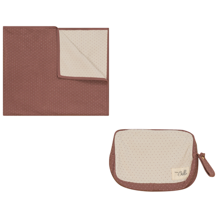 Knitted Blanket with Pouch