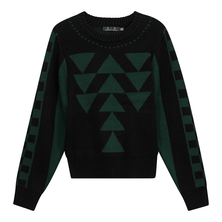 Geometric Print Sweater