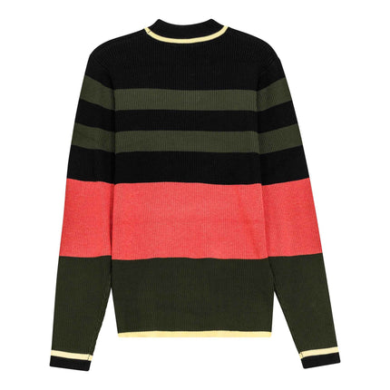 Striped Mock Neck Sweater