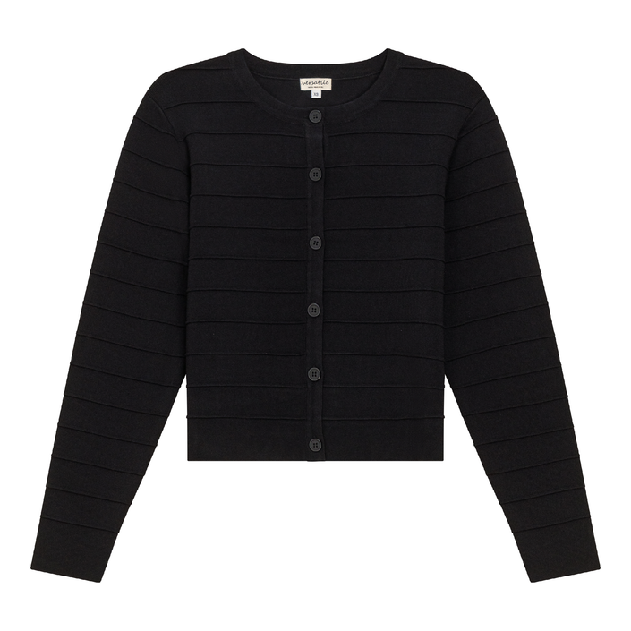 Ribbed Knit Cropped Cardigan