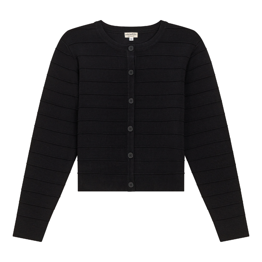 Ribbed Knit Cropped Cardigan