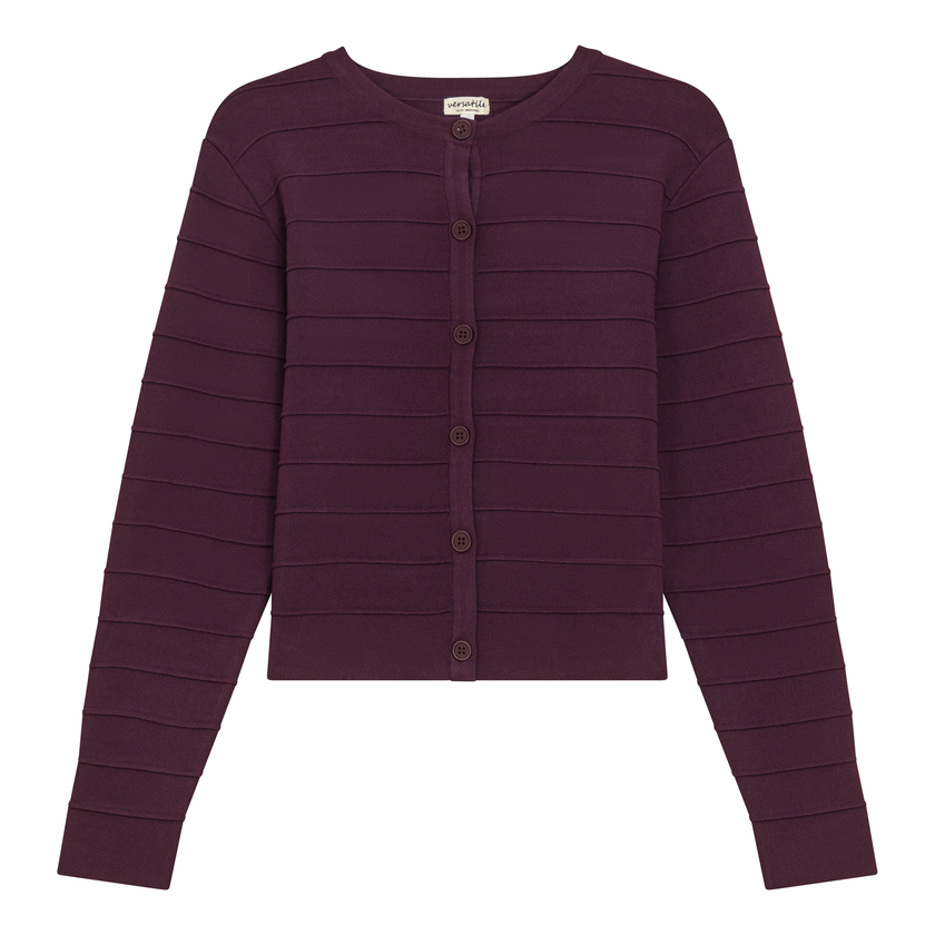 Ribbed Knit Cropped Cardigan