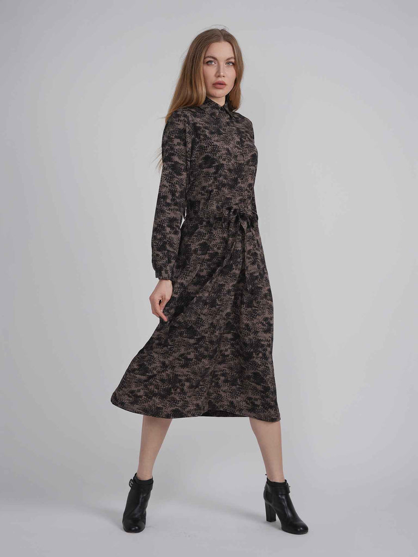 Midi Floral Shirt Dress