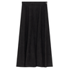 Midi A Line Suede Skirt
