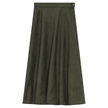 Midi A Line Suede Skirt