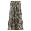 Accordian Pleated Printed Chiffon Midi Skirt