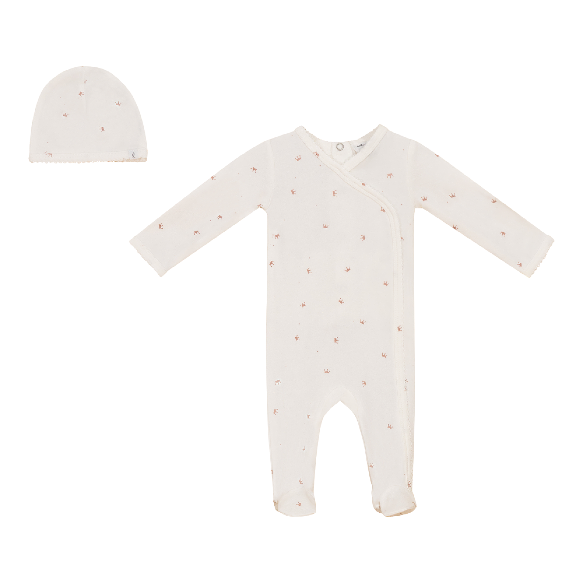 Crown Print Onesie Set