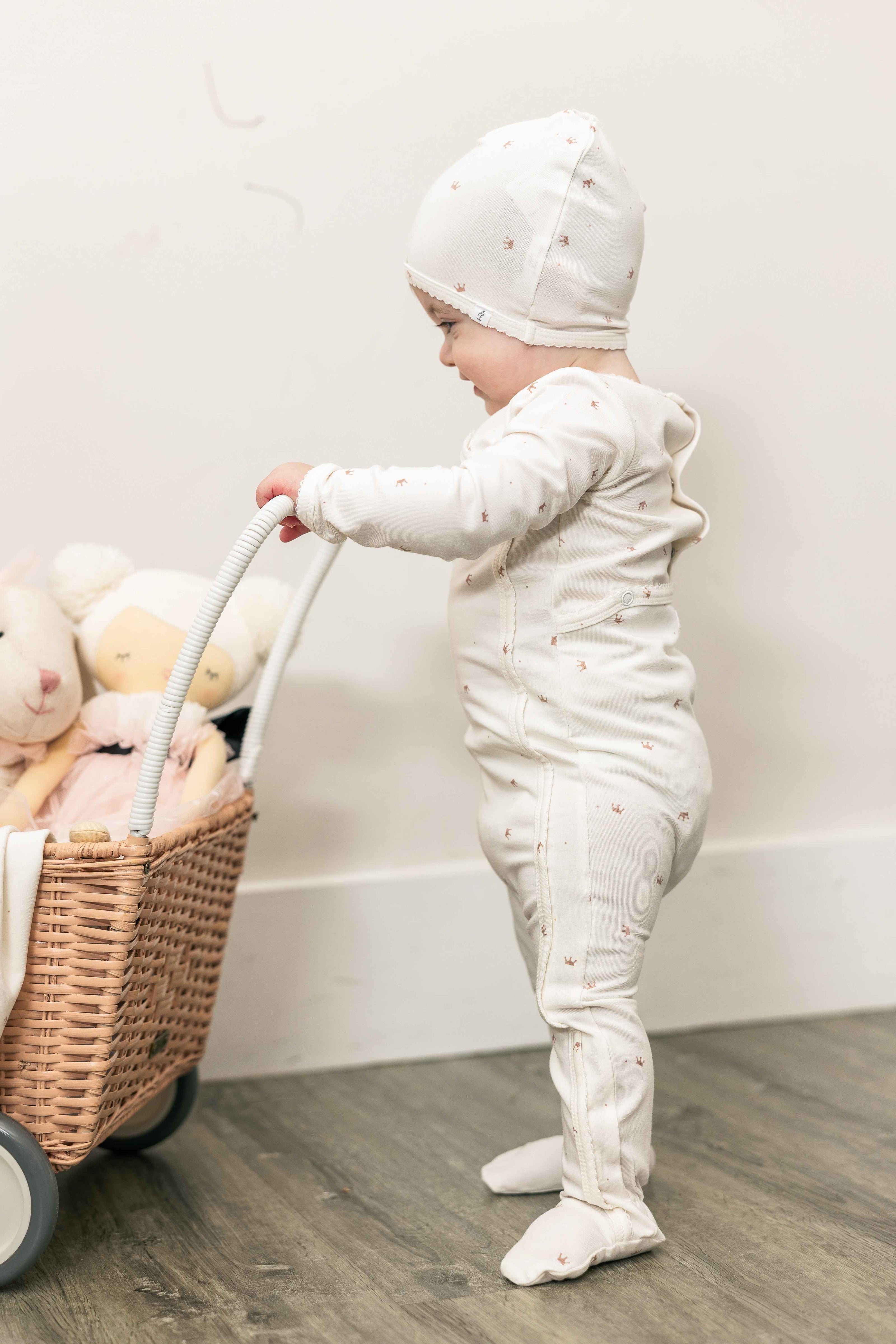 Crown Print Onesie Set