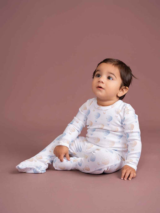 Air Balloon Printed Onesie
