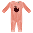 Apple Print Cotton Velour Onesie