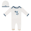 Velour Cherry Print Onesie with Hat