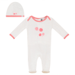 Velour Cherry Print Onesie with Hat