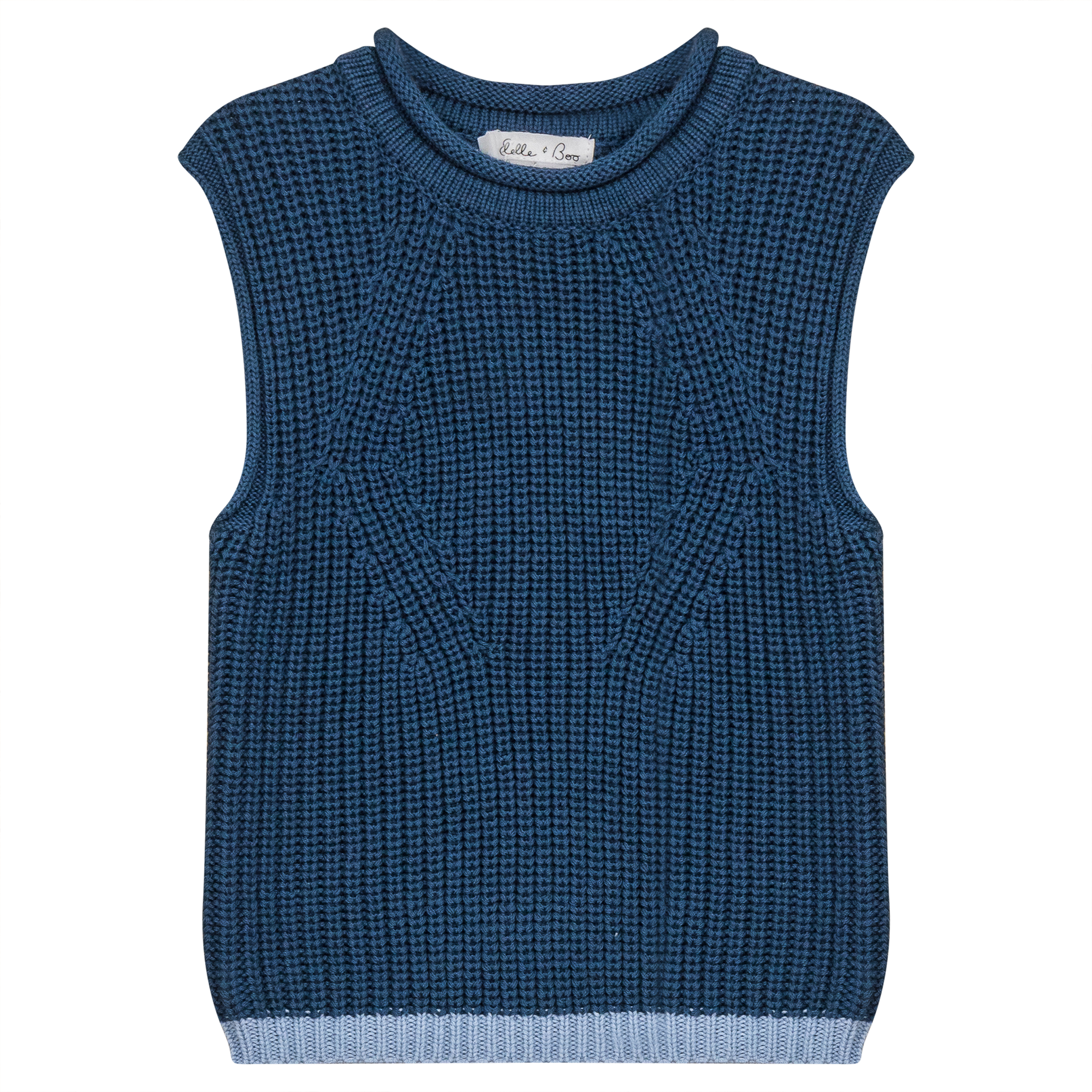 Knit Vest with Fennel Neck